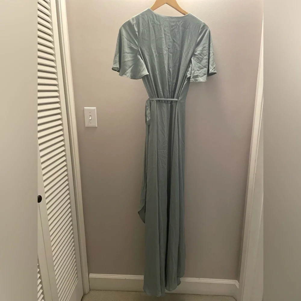 Show Me Your Mumu Sophia Wrap Dress in Blue Size S NWT - Picture 2 of 10
